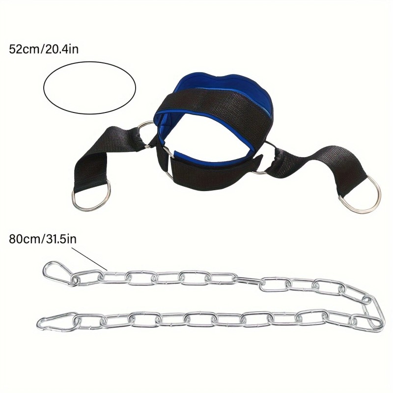 Unbranded Weightlifting Neck Training Band with Chain for Strength Exercises
