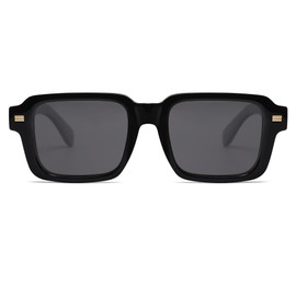 SOJOS Trendy Square Polarized Sunglasses for Men Women, 70s 80s Retro Vintage Rectangle Shades SJ2345