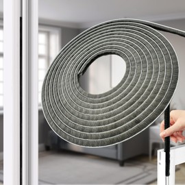 Weather Stripping Brush Door Seal Strip- Card Slot Weatherstrip for Sliding Windows & Doors - No Adhesive Backing