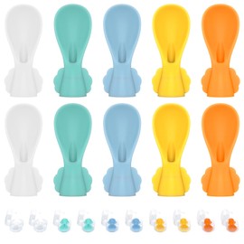 Universal Baby Food Pouch Spoon Attachment - 10 Pack, Silicone Baby Spoons for Pouches, Travel-Friendly Baby Food Squeeze Pouch Spoon