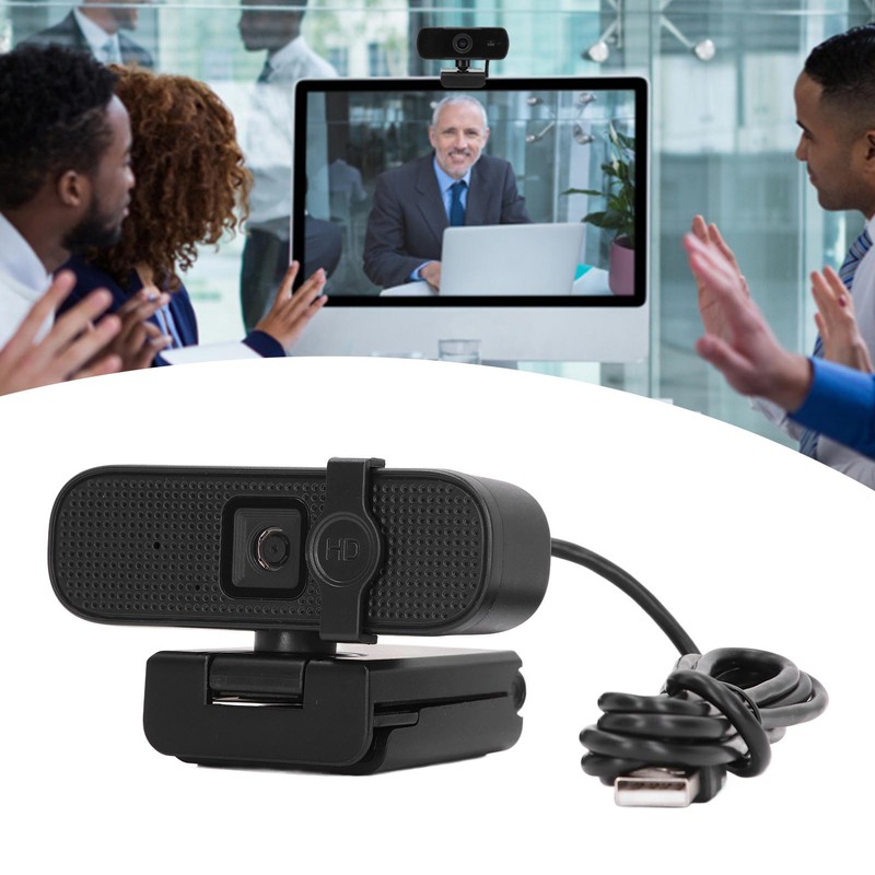 PC Webcam 2K UHD with Microphone Wide Angle USB Plug