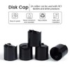 FINGERINSPIRE 50 Pack Press Disc Caps 24/410 Black Dispensing Press