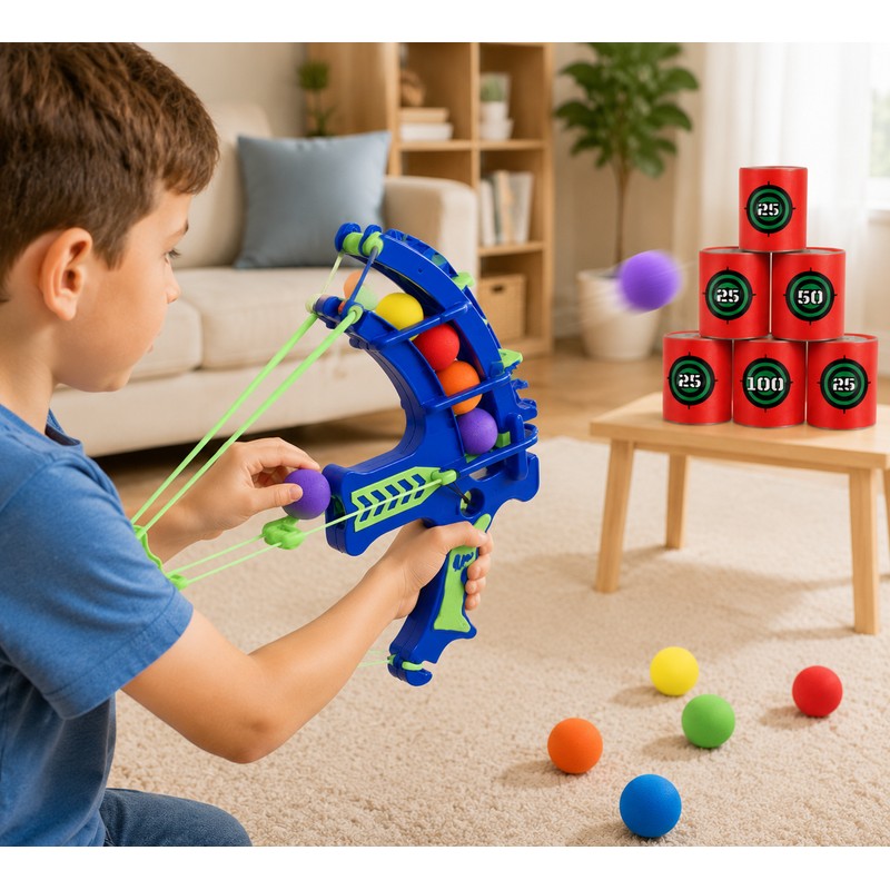 Kids Slingshot Ball Launcher Set with Target – Fun Throwing