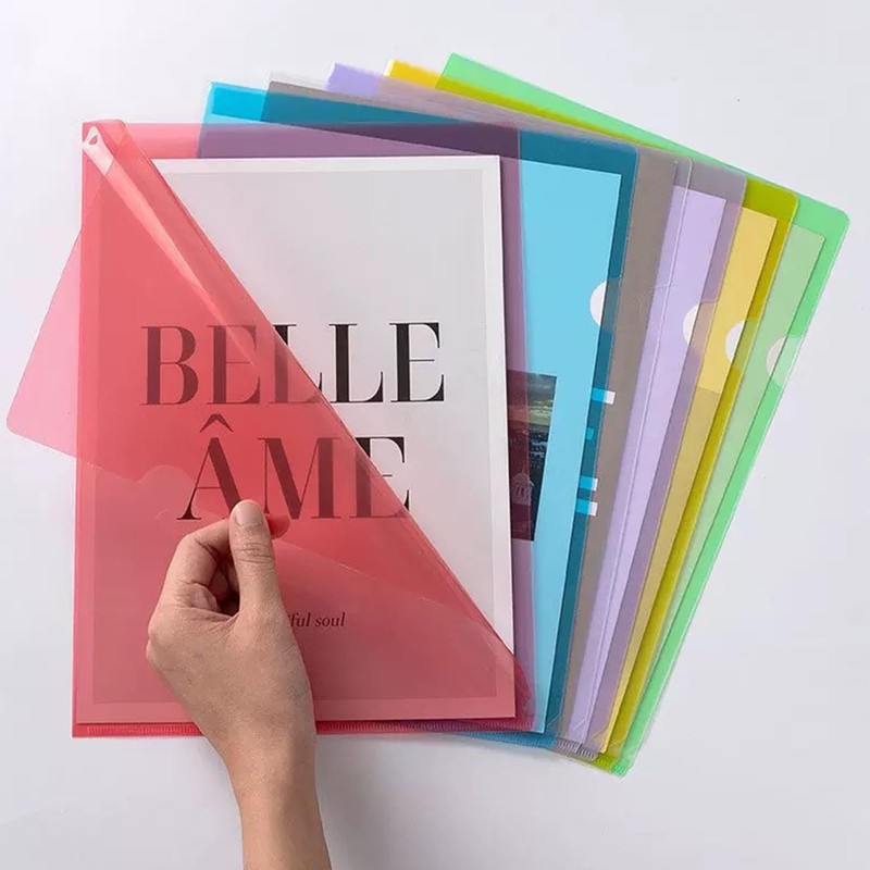 Leliafleury A4 Cut Flush Folders 10PCS Transparent File Cover Plastic