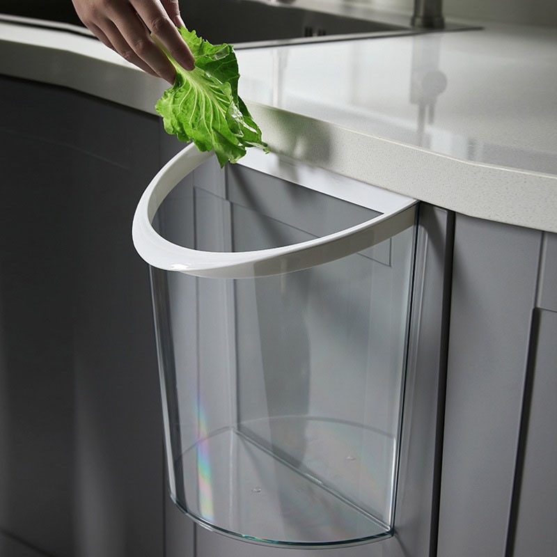 Hanging Small Trash Can Punch Free Fashionable Space Saving Wall