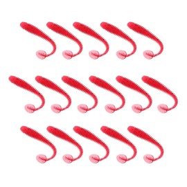Yh 16 Piezas Útiles Cebo Gusano De Pesca Señuelo De Rojo