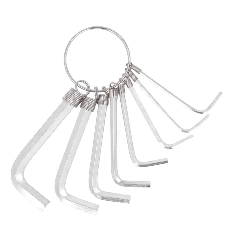 8 Piece Hex Key Set, L-shaped Metric Wrench, Portable Hex