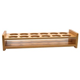 Wooden Bottle Stand - Fits 12 Bottles, up to 1.75" Diameter - Beechwood - Eisco Labs