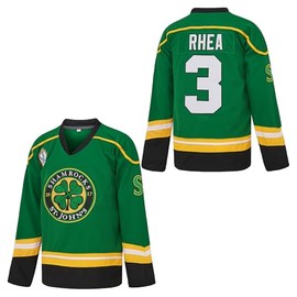 Men's 3 Ross The BOSS Rhea ST John's Shamrocks Stitched Hockey Jersey with EMHL Patch Green L