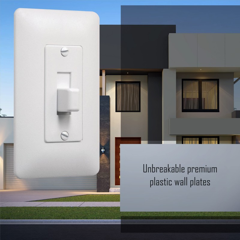 TayMac 5070W MASQUE 2000 Mid-size White 1-Gang Decorator Toggle Switch