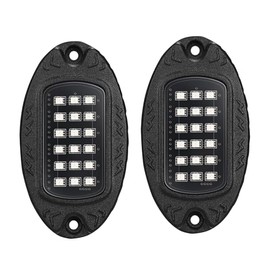 2 Pods Alloy RGB Chasing LED Rock Lights Used to Replace The Damaged Light, Support for 4pods, 6pods, 8pods, 10pods, 12pods Metal Chasing Underglow Lighting Kits