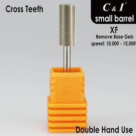 C & I Small Barrel Nail Drill Bits, Professional Electric File for Manicure Drill Machine, Nail Gels Remove, 3/32” (Extra Fine -XF)