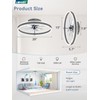 LEDIARY Ceiling Fans with Lights and Remote, 20'' Low Profile