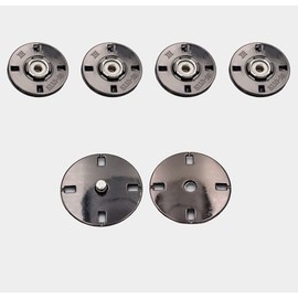 5Pcs/Set Snap Buttons Metal Buckle Buttons Invisible Buckle for Coat Clothing Sewing Accessories (#17 Gun Metal, 18mm)