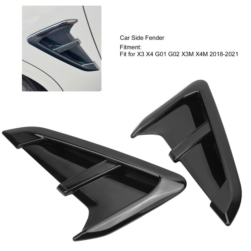 2pcs Car Side Fender Air Vents Grille Trim Fit for