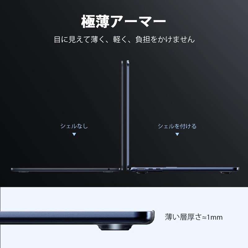 EooCoo [MacBook Air 13 Inch M3 M2 Case, Ultra Thin