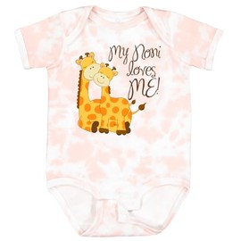 inktastic My Noni Loves Me Baby Bodysuit 18 Months Tie Dye Pink 265d0