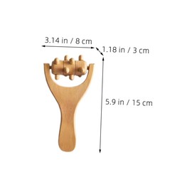 PACKOVE 8Pcs Wooden Massage Stick Ergonomic Hand Massager Tool for Neck Back Feet Legs Comfortable Wooden Roller for Whole Body Relaxation Muscle Relief