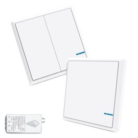 NineLeaf Wireless Light Switch Reciever Kit, Wireless Switch, Smart Light Switch, No Wiring Required Easy to Install for Wall Ceiling Lamp LED Bulb Light Fixture 1Gang&2Gang Light Switch 1Receiver Kit