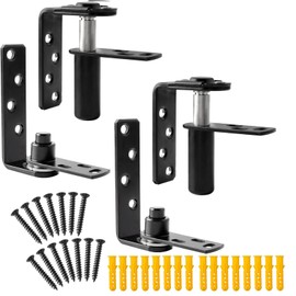 Tambee Saloon Door Hinges, Heavy Duty 304 Stainless Steel Double Swing Action Hinge Self Closing, Fit for Bar, Cafe, Patio Doors, Black 2 Pack