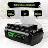 for Ryobi 2 Pack 8.0Ah for Ryobi 40V OP4050 OP4060
