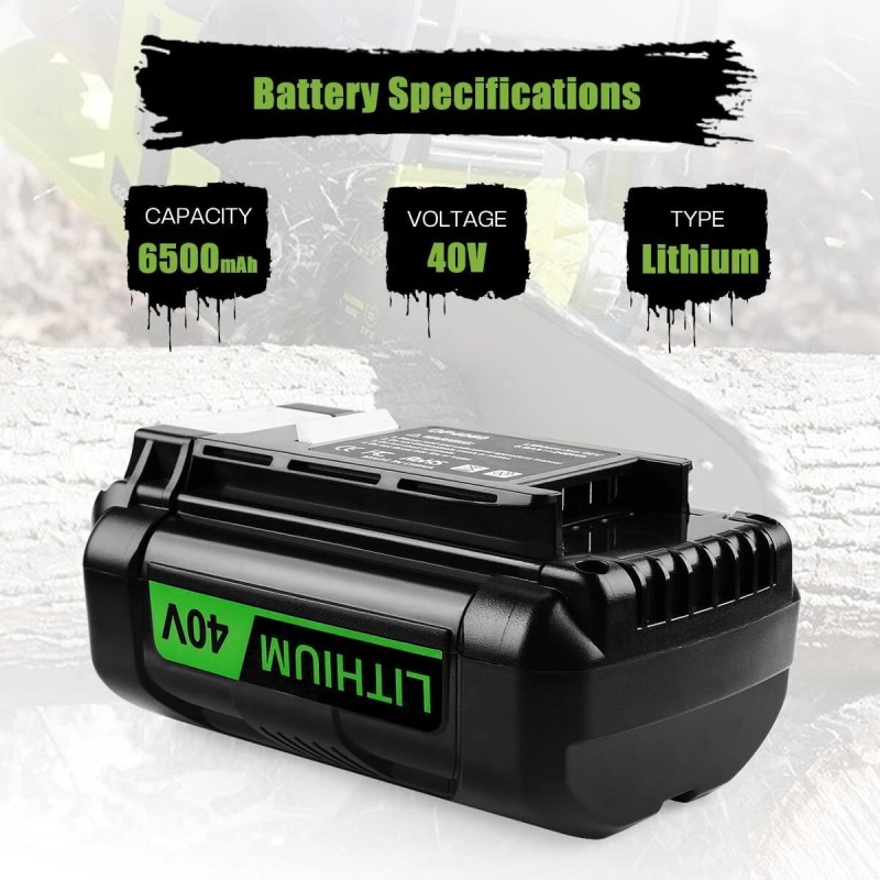 for Ryobi 2 Pack 8.0Ah for Ryobi 40V OP4050 OP4060