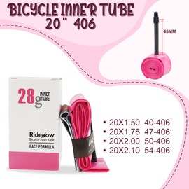 WEEROCK Bike Inner Tube 2 PCS 20 Inch Super Light 45MM Presta Valve Bicycle Inner Tubes for 20" MTB BMX Folding Bike Bicycle