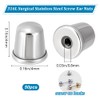 Beebeecraft 1 Box 50Pcs Screwback Earring Backs 316L Stainless Steel