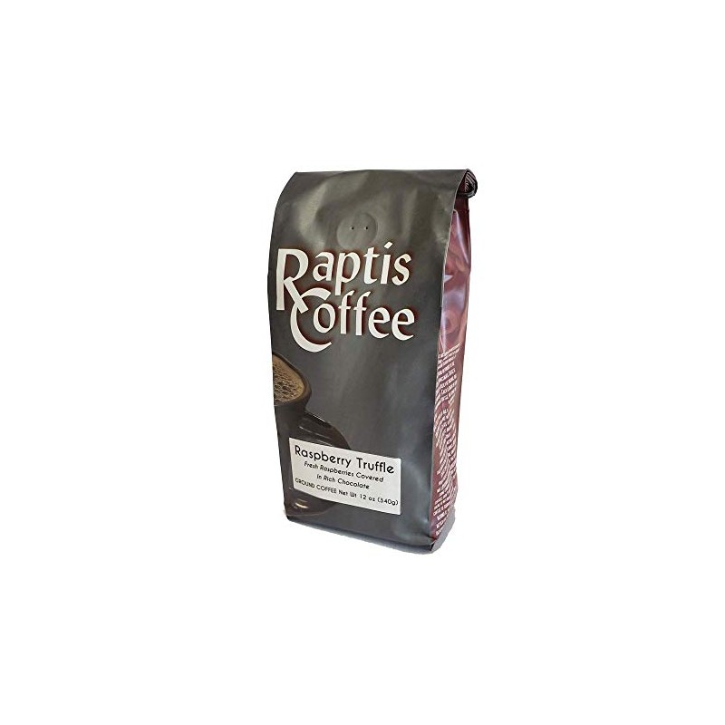 Raptis Coffee Roasters Raspberry Truffle Ground Coffee 12oz bag
