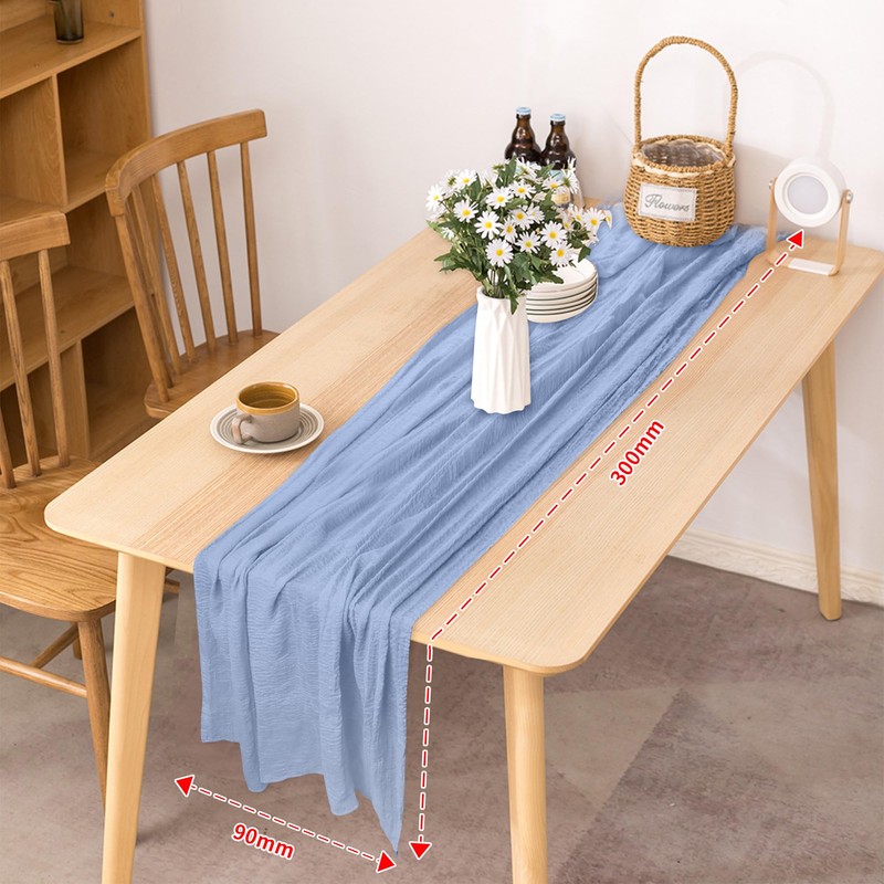 Cheesecloth Table Runner, Sage Green Cheesecloth Table Runner Rustic Gauze