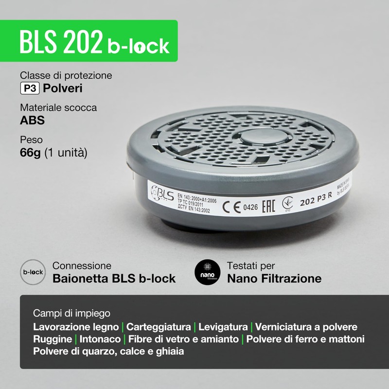 Replacement Filter BLS 202 B-Lock P3 R | 2 Dust
