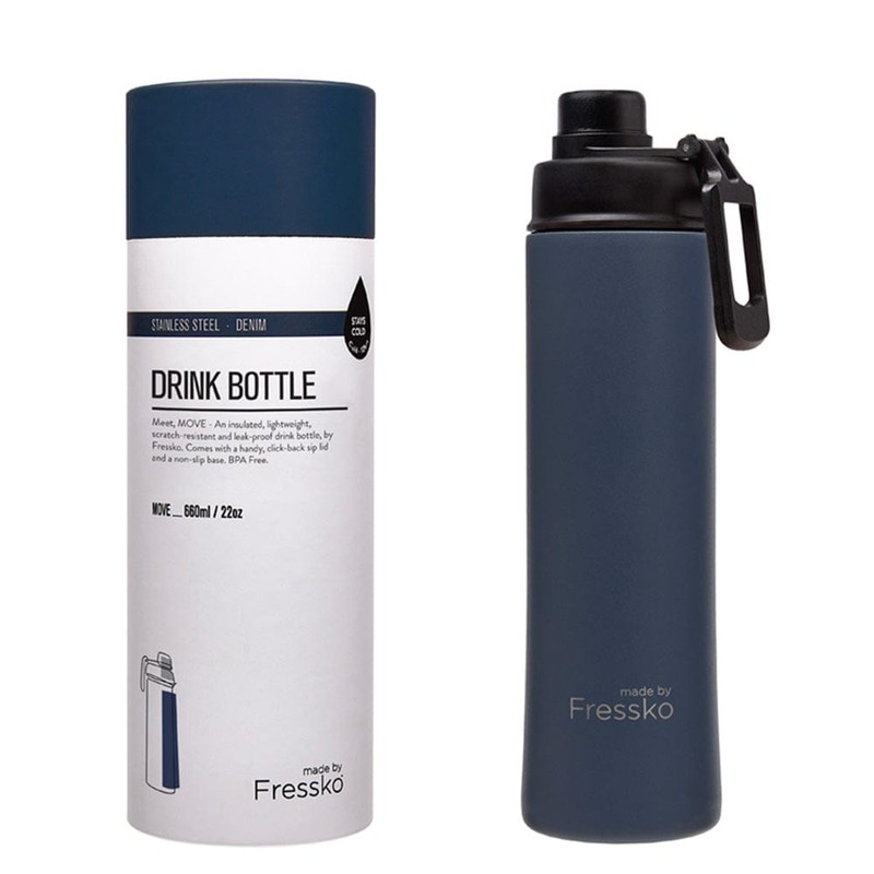Fressko Insulated Stainless Steel Bottle Sip Lid 660ml, Coal