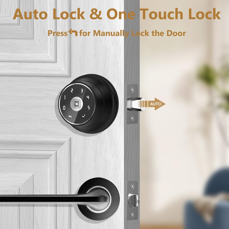 GeekTale Keyless Entry Door Lock, Electronic Keypad Deadbolt Smart Lock