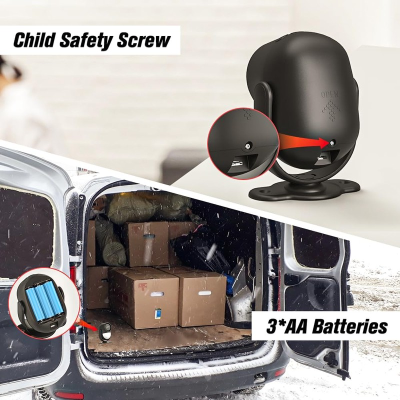 Luckydeer 125dB Loud Motion Sensor Alarm with 328ft Remote Control(40ft