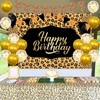 JOYMEMO Cheetah Birthday Decoration - Including Leopard Print Pennant Banner