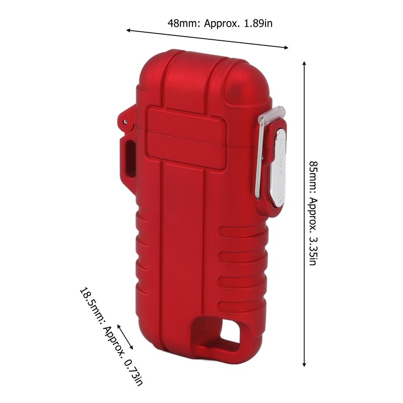 USB Rechargeable Lighter Windproof Dual Arc Lighter Waterproof Flameless Electric