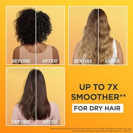 Garnier Hair Food Multi-use Hair Treatment Mask, Nourishes and Conditions, Ideal for Dry Hair, No Silicones, Vegan Formula, Banana, Ultimate Blends, 4