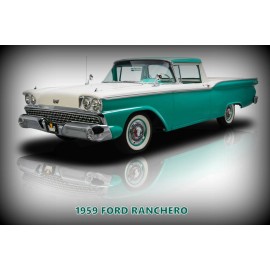 1959 Ford Ranchero New Metal Sign: Pristine Original Look Two Tone Restoration