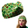BYETOCE St. Patrick's Day Headband Green Shamrock Stretchy Hairband for