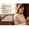 Aswinfon 18K Gold Plated Open Book Stud Earrings Dainty Back