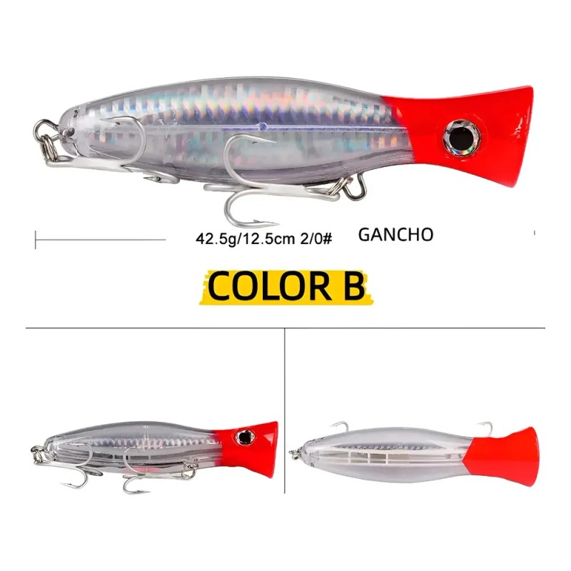 4 Señuelos De 43g Kit Pesca Superficial Mar Playa Río