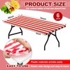 Boao 6 Pcs Plastic Picnic Table Cover 72 x 30