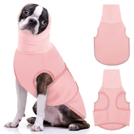 AOFITEE Dog Anxiety Vest, Dog Anxiety Calming Hoodie, Pet Thunder Jacket Calming Shirt for Fireworks, Thunder, Travel, Separation, Noise Block & Ear Protection Recovery