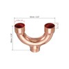 sourcing map Tee Y Shape Copper Fitting Welding Joint Split