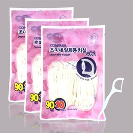 Compass Ultra-Fine Disposable Floss 100 Count (3 Pack) / Band-Type Floss / 콤파스 초미세 일회용치실 100개입 3개 밴드형치실