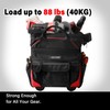 HAUTMEC 14.5" Rolling Tool Bag with Wheels, 25-Pocket Portable Tool