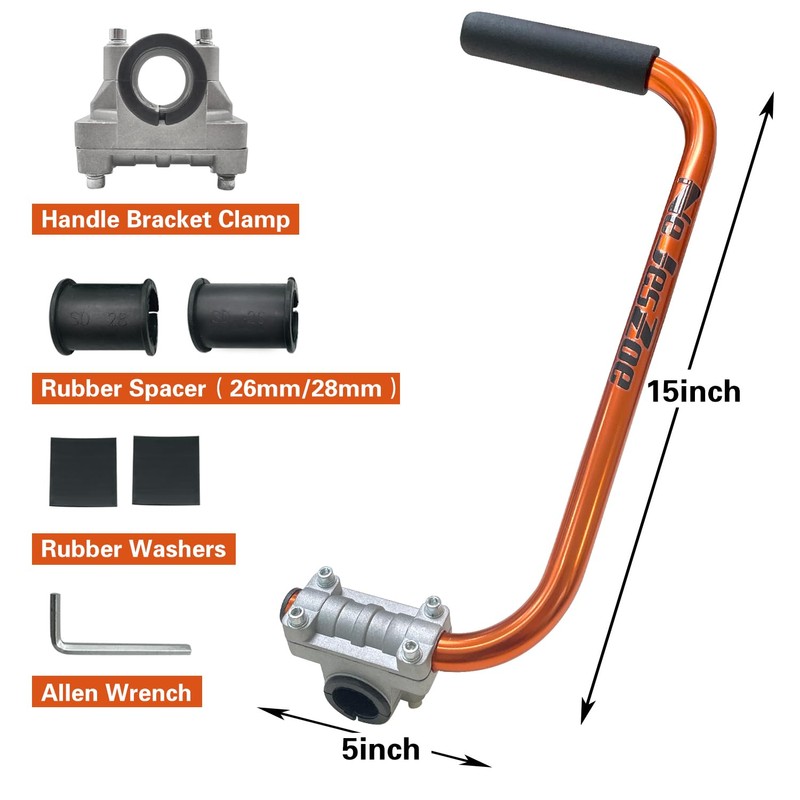 NeJesZoe Ergonomic Trimmer Handle Grip for Weed Wacker Extension Handle,