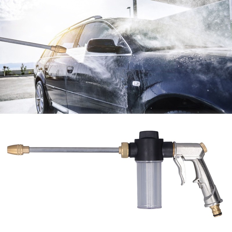 High Pressure Water Gun Garden Hose Wand Nozzle Sprayer Foam