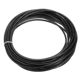 PATIKIL Pneumatic Tubing 5/32" OD 33ft, 4mm OD 2.5mm ID PU Air Line Pipe Tube for Air Compressor Fitting or Fluid Transfer, Black