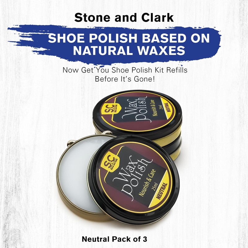 Stone and Clark Premium Neutral Shoe Polish Kit - Nourish